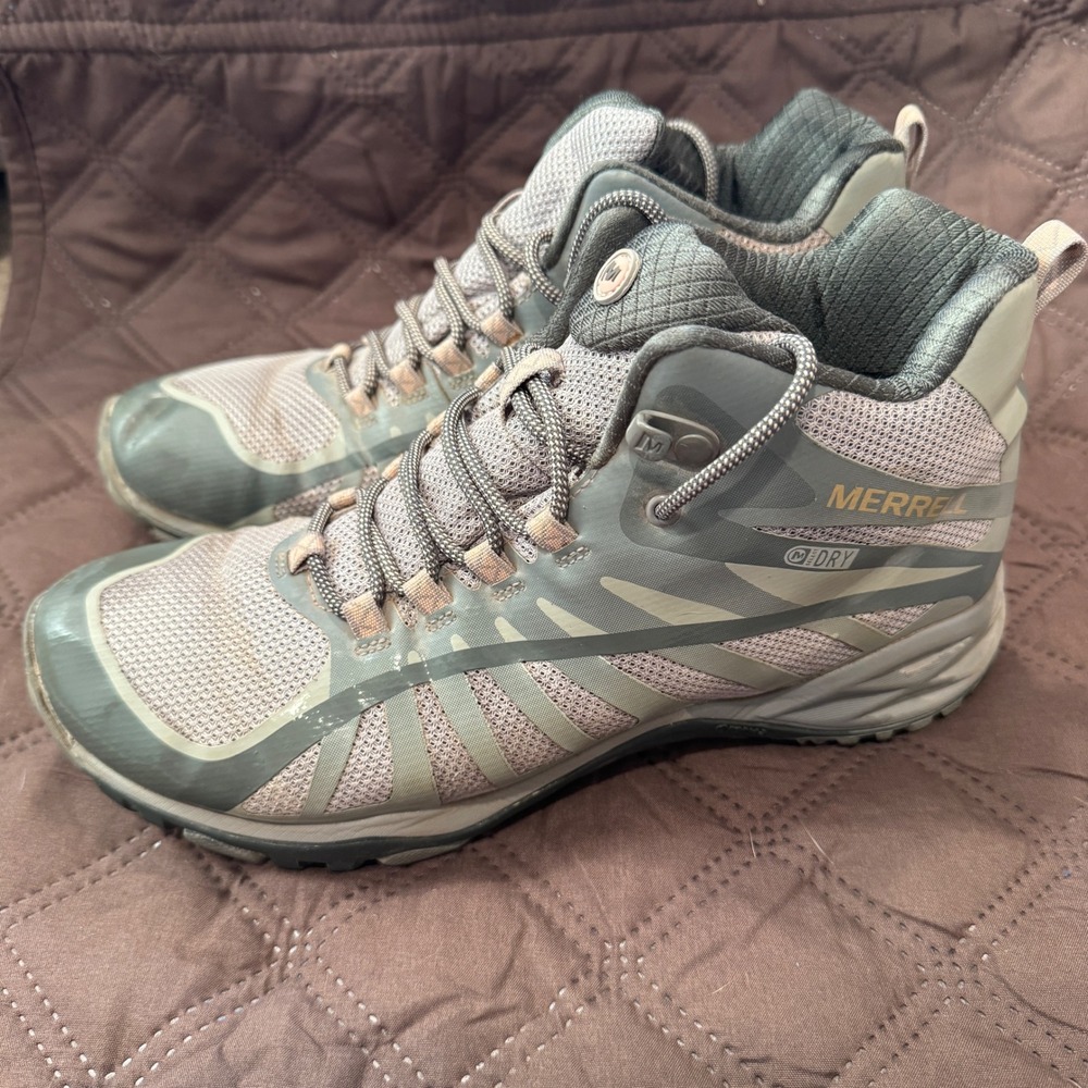 Merrell Siren Edge Q2 Mid Waterproof Hiking Boots W9 - Picture 3 of 8
